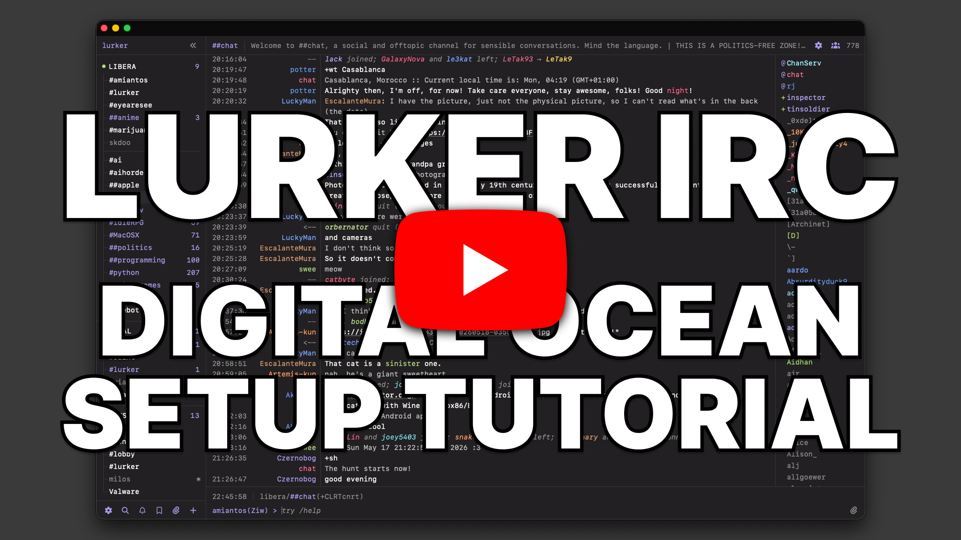Watch the Lurker DigitalOcean deployment walkthrough